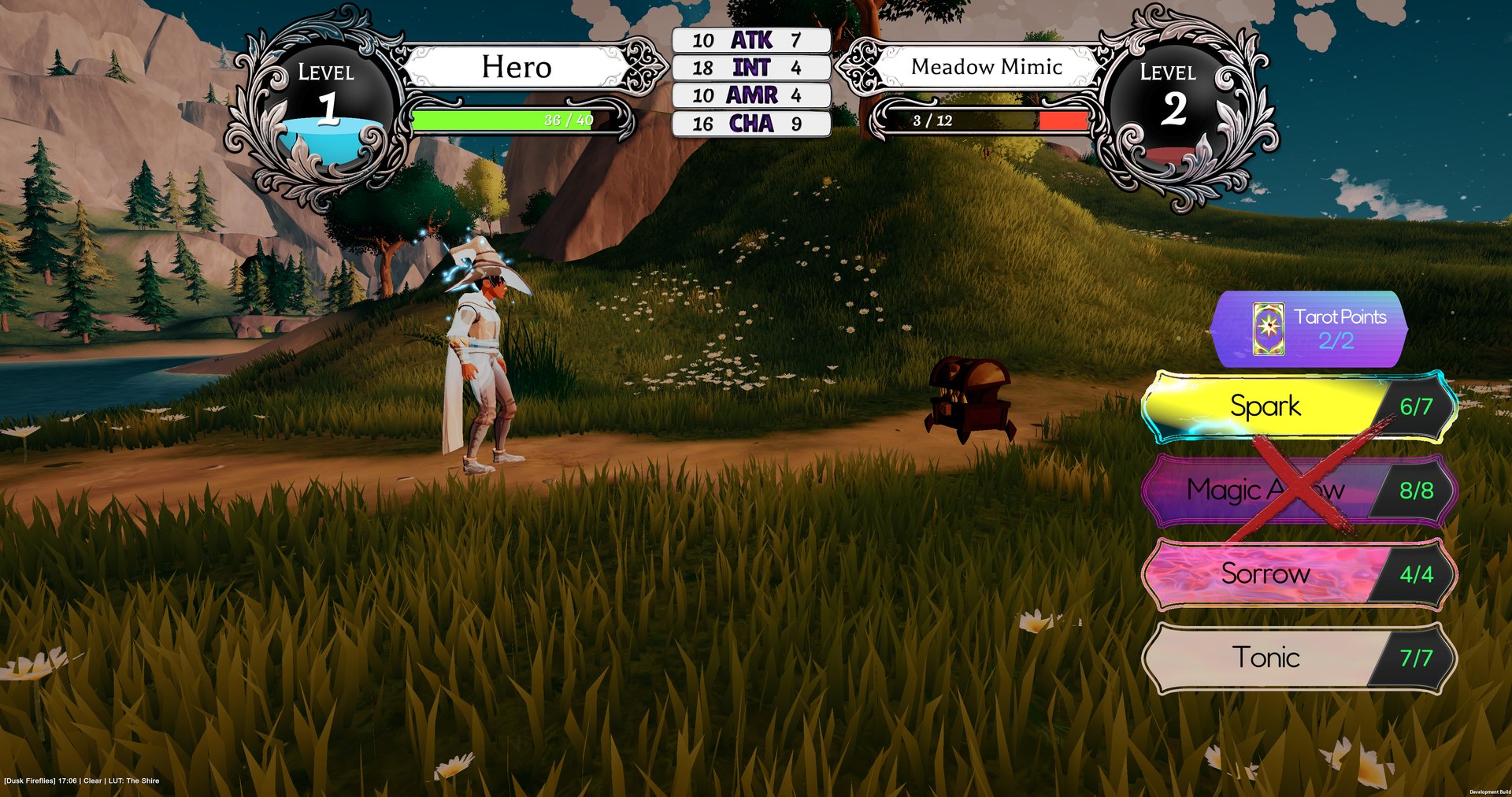 Battle against a Meadow Mimic